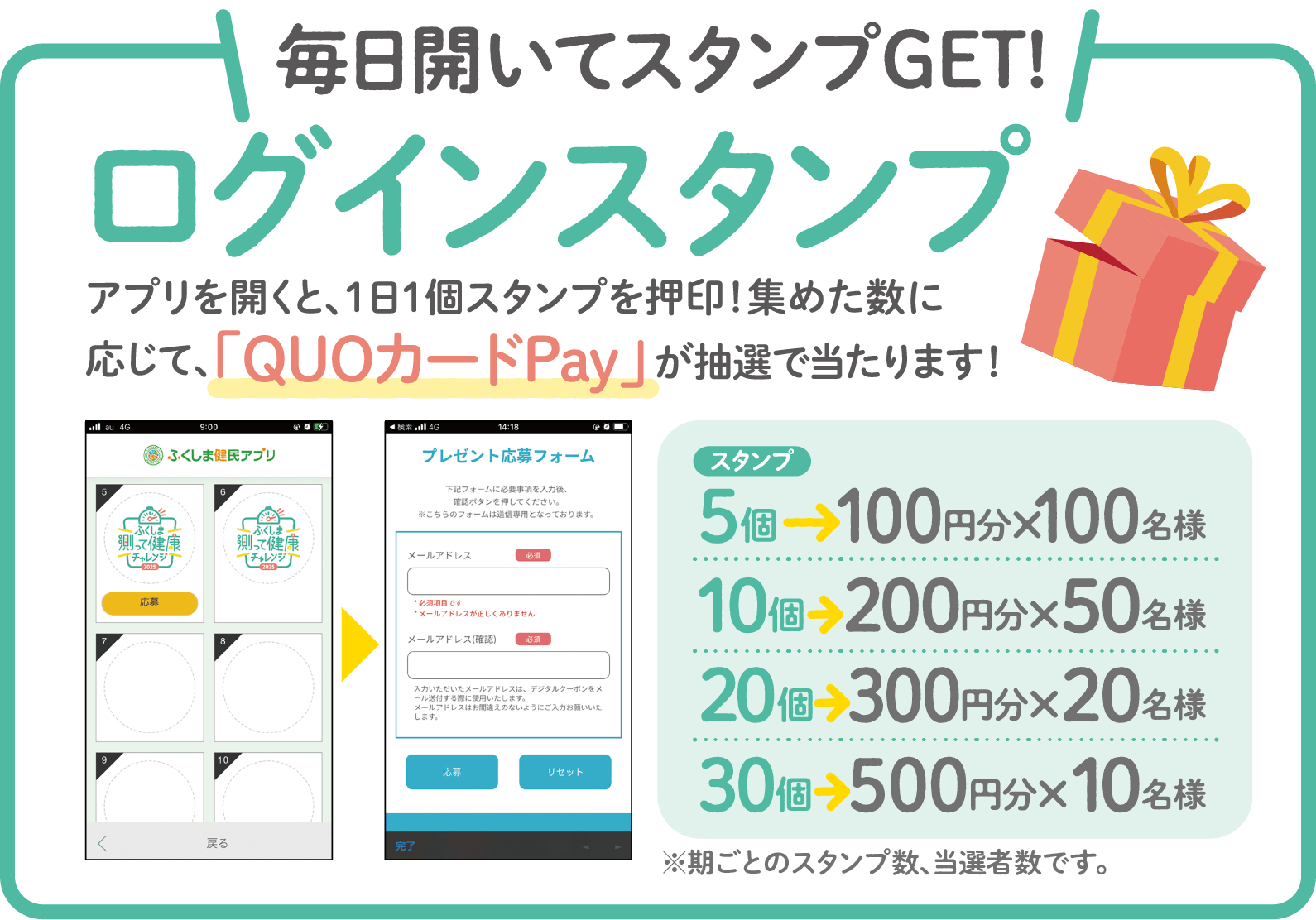 連続ログインスタンプ